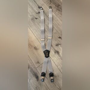 Comfortable Rugged Safety Y- Back Gray Men's Suspenders- NWOT